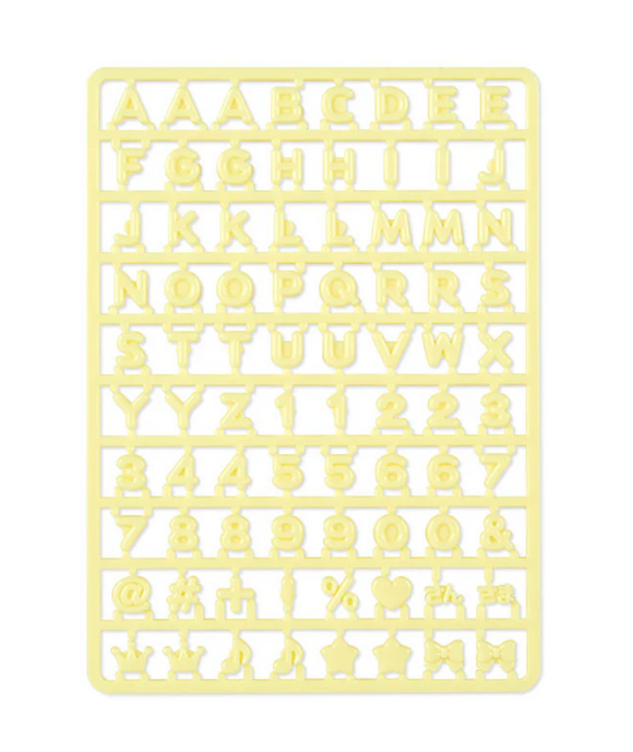 Custom Alphabet letter, Number & Accessories Set Yellow Maipachirun Series