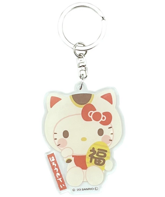 Hello Kitty Acrylic Key Chain/ Charm Lucky Cat Series