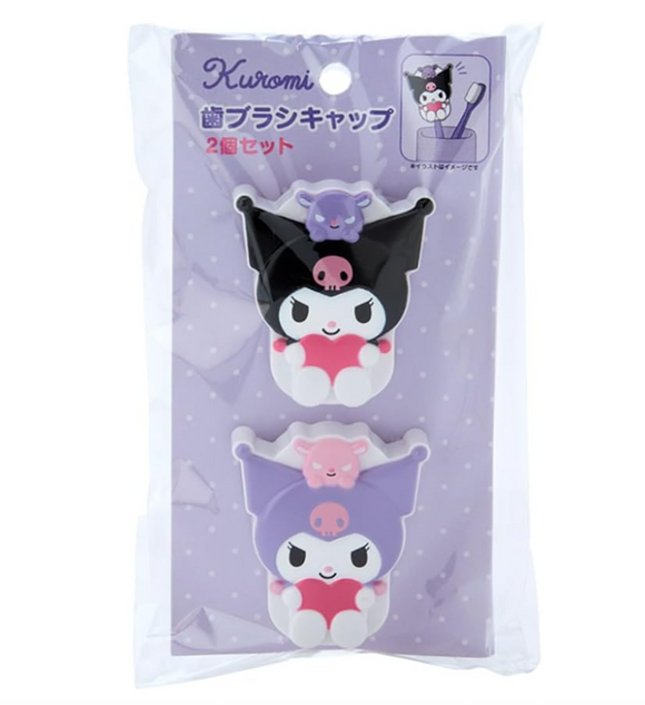 Kuromi Toothbrush Cap Set of 2 Holding Heart Series