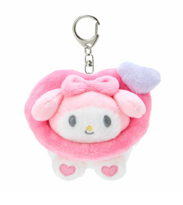 My Melody Plush Key Chain Heart Over Head Series