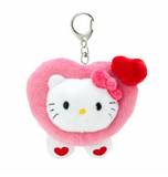 Hello Kitty Plush Key Chain Heart Over Head Series