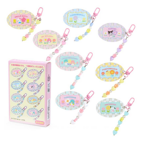 Mix Sanrio Characters Charm Keychain Blind Box Pastel Checker Series