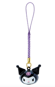 Kuromi Mascot Charm With Bell Face Series