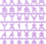 Custom Alphabet letter, Number & Accessories Purple Maipachirun Series