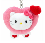 Hello Kitty Plush Key Chain Heart Over Head Series