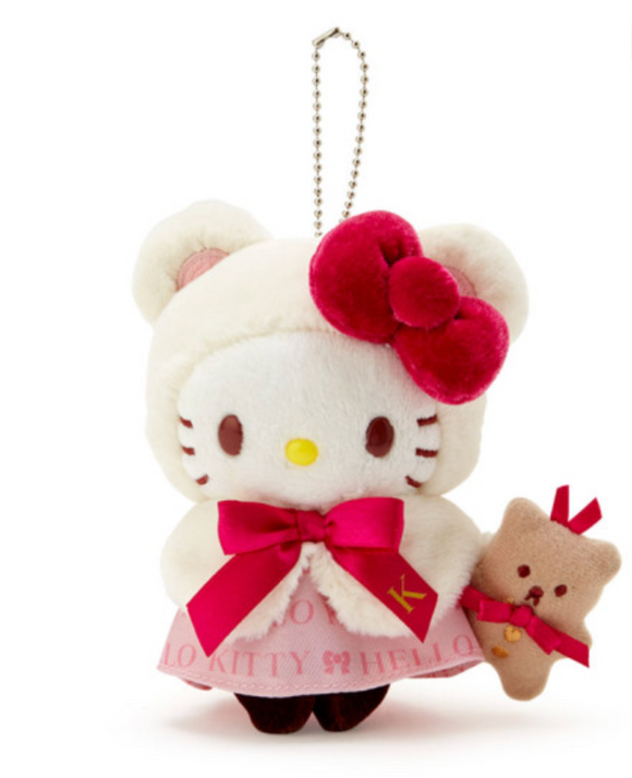 Hello Kitty Mascot Plush Keychain Birthday Bear Series