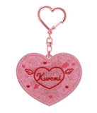 Kuromi Glitter Heart Acrylic Keychain Cupid Series by Sanrio