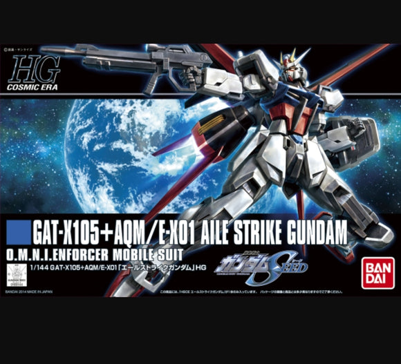 (HGCE) 1/144 GAT-X105+AQM/E-X01 Aile Strike Gundam O.M.N.I. Enforcer Mobile Suit - Megazone